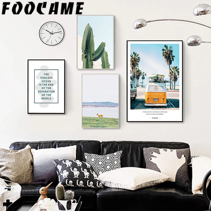 Foocome скандинавские современные кактусы корабль Натуральный Декоративный Пейзаж