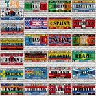 Металлический знак с национальным флагом Мексики, Испании, 30x15 см, yzfq DC-1512A