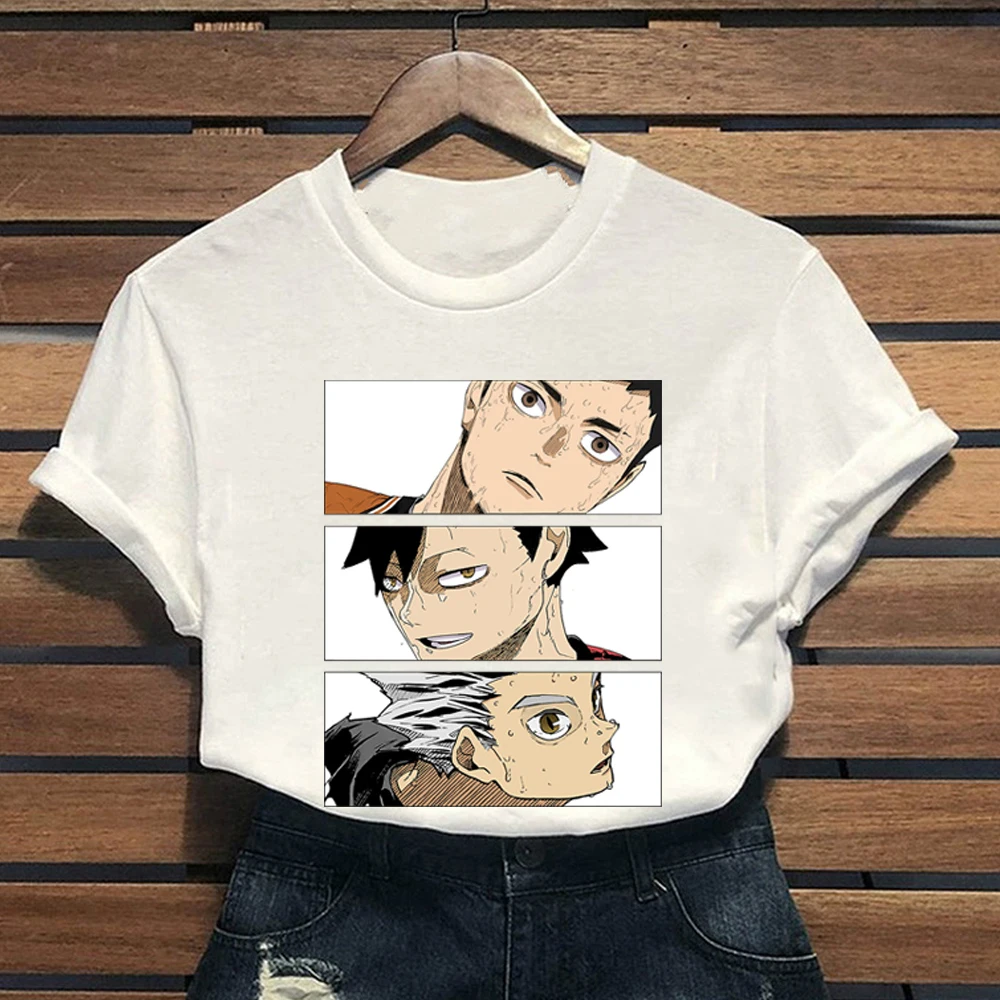 

Haikyuu T Shirts Anime Printing Style Tshirt Unisex Loose Casual Tshirt