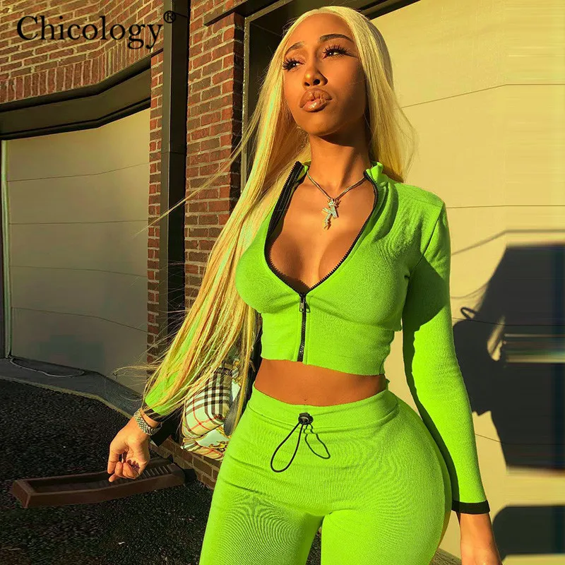 Chicology женское неоновое 2 комплект из двух предметов в комплекте набор