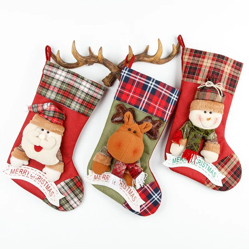 

Большие рождественские носки, рождественские подарочные мешочки, украшения для рождественской елки, носки, новогодние мешочки для конфет, ...
