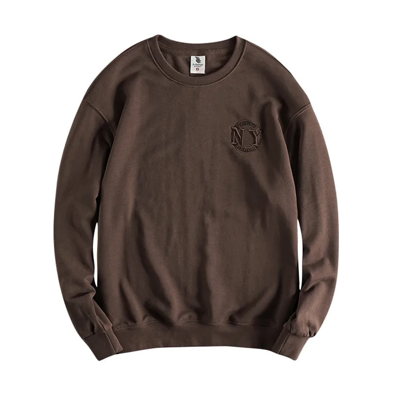 

Spring autumn 2020 trendy embroidery letter long-sleeved shirt men's pullover round neck sweatershirt fashion male harajuku tops