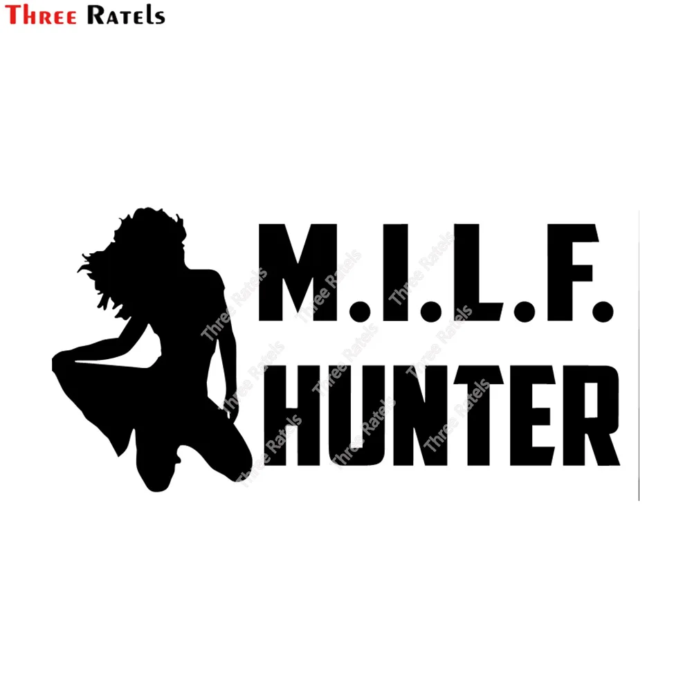

Three Ratels DS167 MILF M.I.L.F. Hunter Funny DieCut виниловые наклейки для окон наклейка для автомобиля SUV JDM