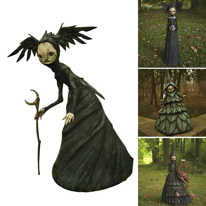 

Этки с уникальным дизайном в виде ведьмы из смолы, прочные реквизиты для Хэллоуина, украшение для дома, гостиной, сада, фигурки