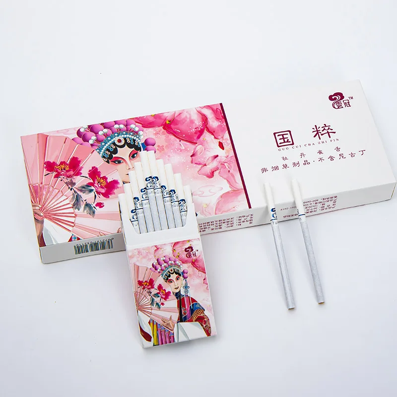 

10 packs Black Devil Chocolate Flavor no nicotine cigarettes cleaning lung tea smoke to quit smoking no nicotine tobacco tea