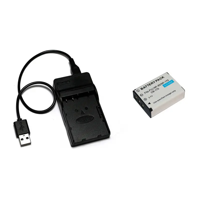 Белый NP-85, NP85 NP-170 NP170 аккумулятор и USB зарядное устройство для Fujifilm Fuji FinePix SL300, SL305, SL280, SL260, SL240, sl1000 - Цвет: Белый