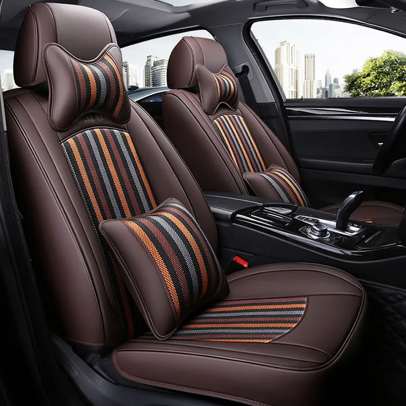 COFFEE LUX Пользовательские сиденье автомобиля кожаный чехол для Jeep Wrangler JK Grand Cherokee Commander ренегатский Чероки компас Patriot автомобильные аксессуары - Название цвета: COFFEE LUX