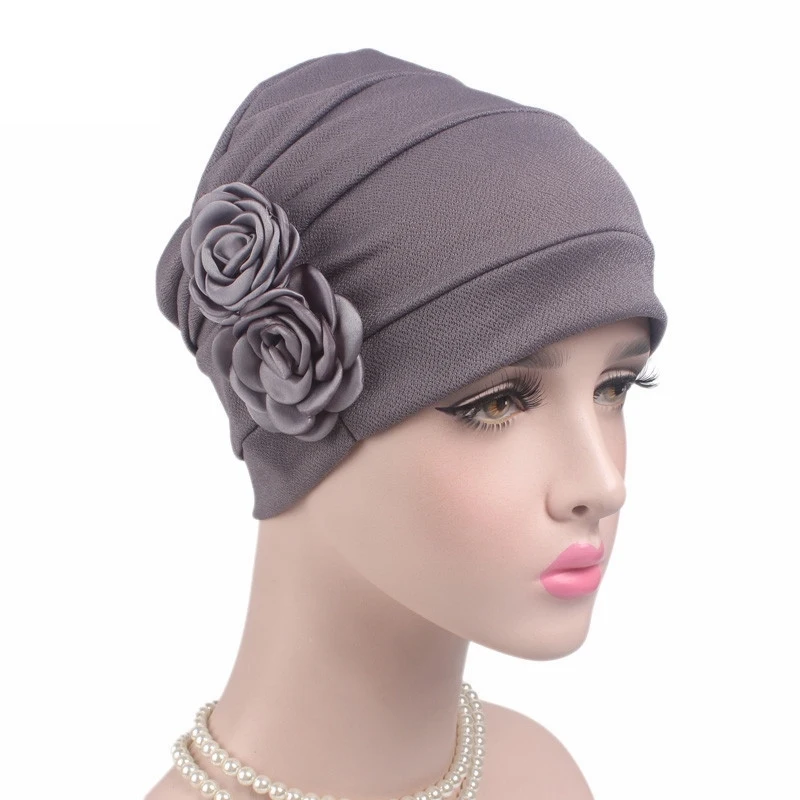 

Chemo Hat Turban Hair Caps Women Flower Headwear Beanies Hair Loss Care Ladies Bandana Muslim Head Cover Styling Tool