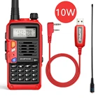 Рация BaoFeng UV-S9 Plus, 10 Вт, высокая мощность, дальность 50 км, портативная, мощный трансивер с кабелем, обновление UV-5R радио