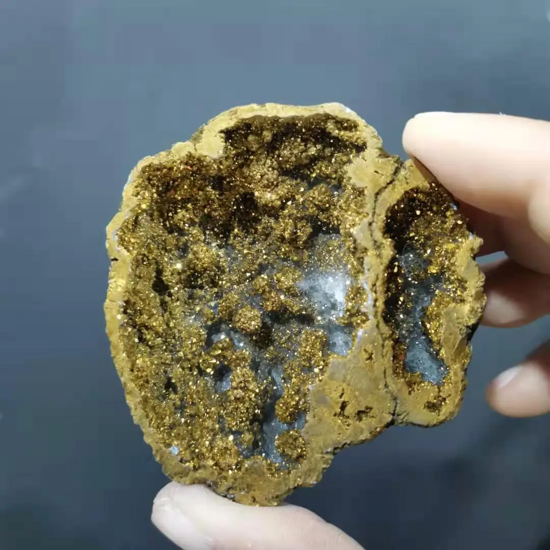 Природный Агат geode Aura с титановым покрытием Друза Geode | Дом и сад