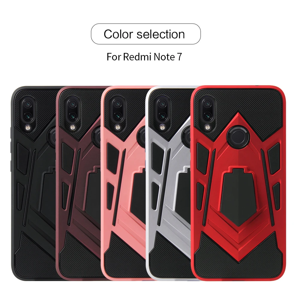 Сверхпрочный чехол для Xiaomi Redmi Note 7 Note7 Pro с броней подставкой s задняя крышка Fundas Capa