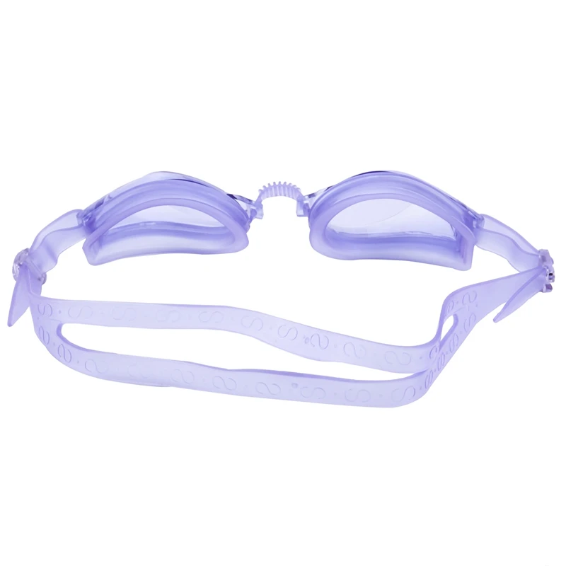 Пластиковые очки для плавания женщин и мужчин фиолетового цвета с затычками ушей