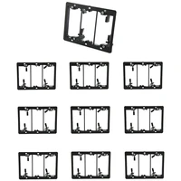 10 pack 3 gang low voltage mounting bracket drywall wall plate multipurpose device black