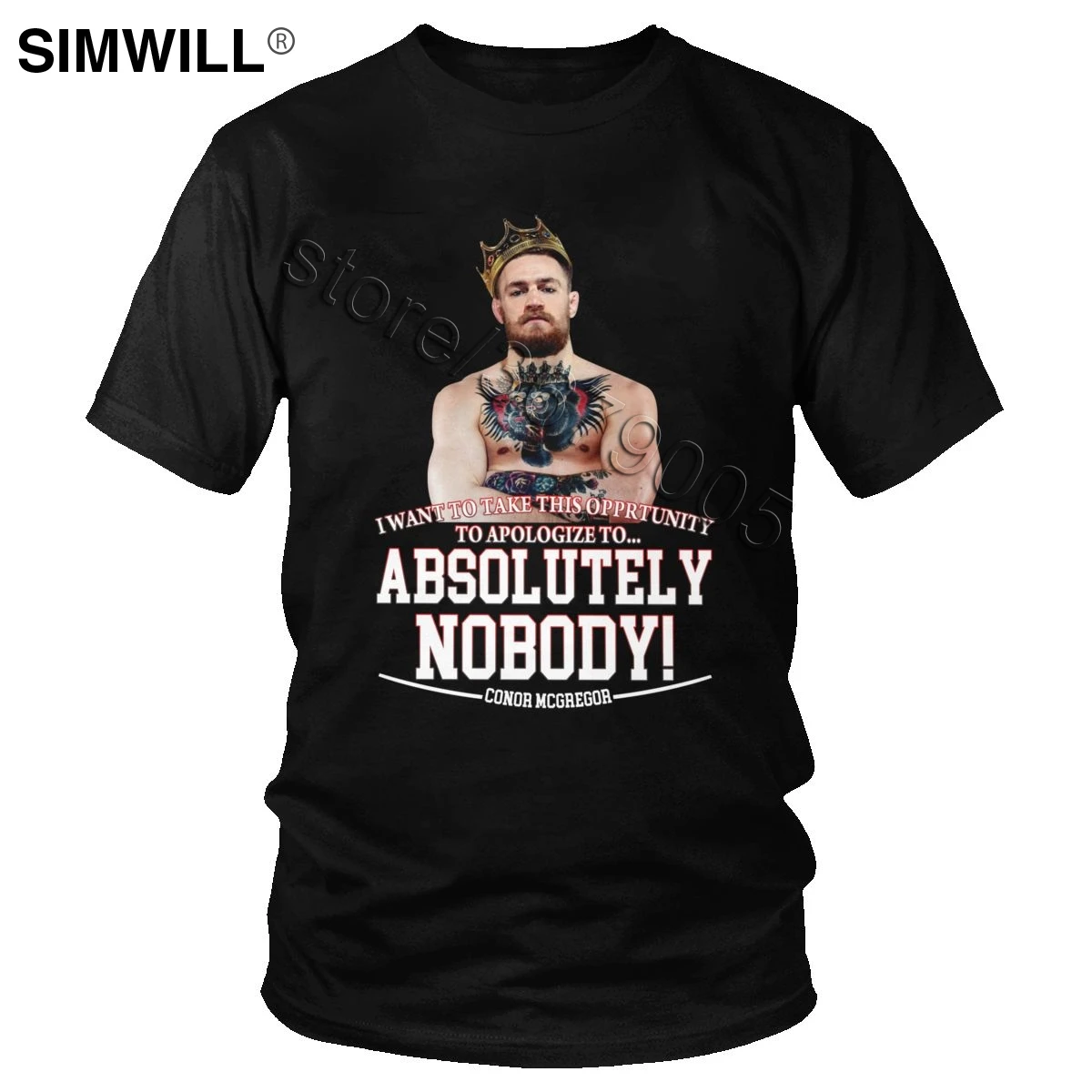 Красивая Мужская крутая футболка Conor Mcgregor с коротким рукавом хлопковая для