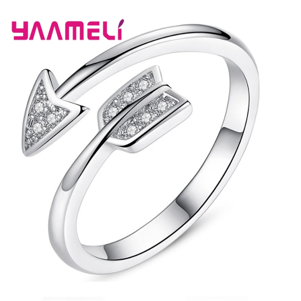 Кольцо унисекс из серебра 925 пробы с цирконом регулируемый размер | Украшения и