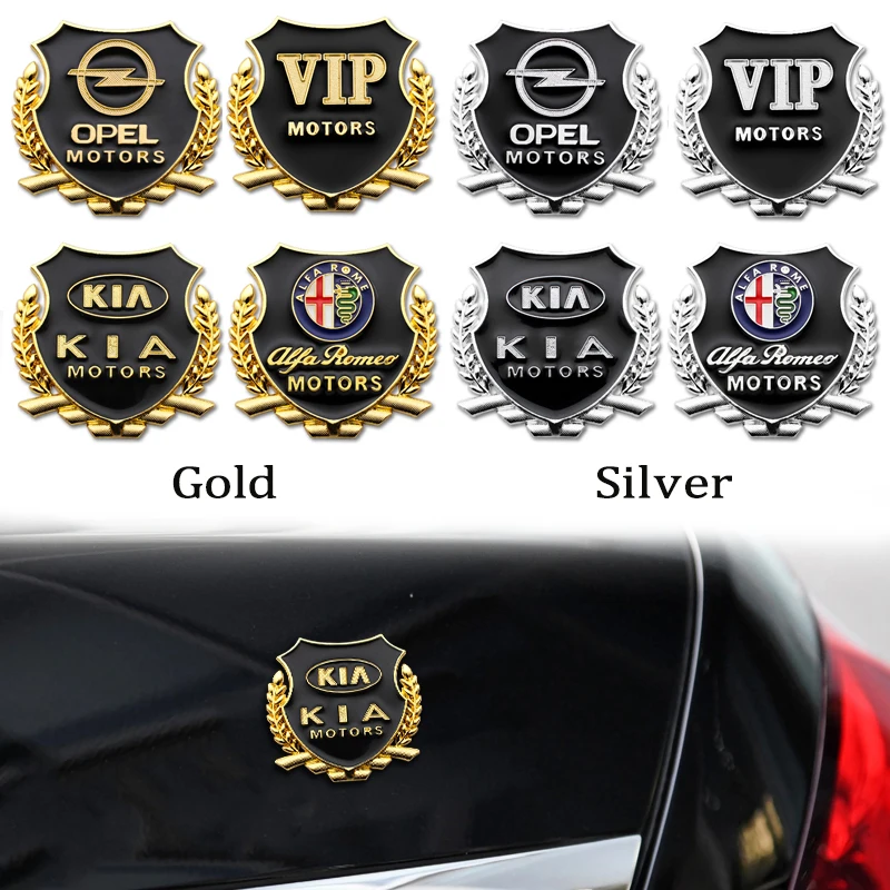 2 шт. автомобильный Стайлинг 3D наклейки из металла эмблемы для KIA VIP Honda Toyota Nissan VW