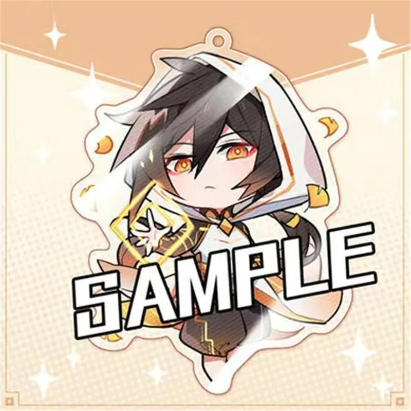 Брелок для ключей с героями мультфильмов игровой аксессуар Genshin Impact моракс кейя