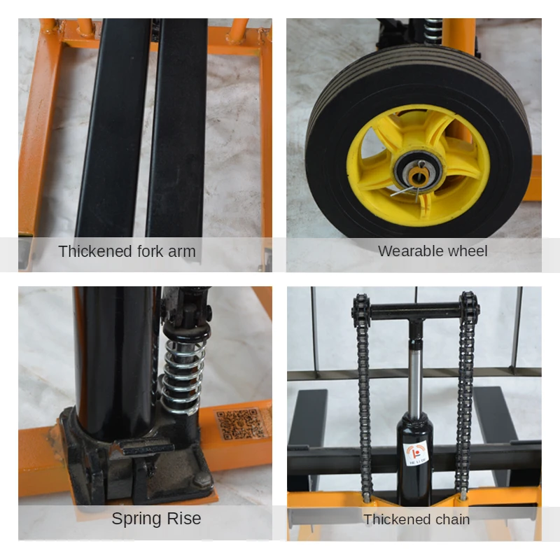 Маленький гидравлический ручной вилочный погрузчик миниатюрный штабелер легкий
