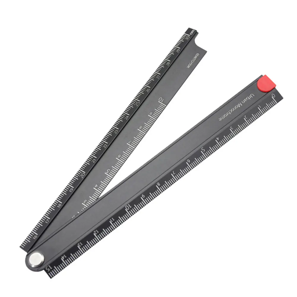 

Angle Ruler Angle Protractor Finder Aluminum Alloy 0-300mm Multi-Function Folding Measure Tool 1mm Measuring Angle And Length