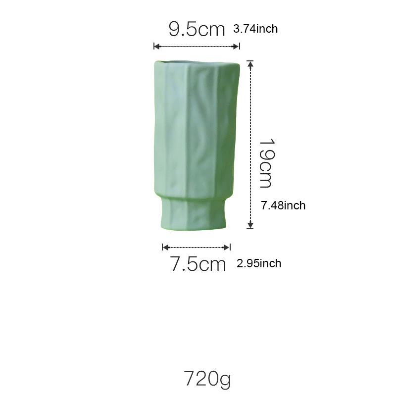 

Nordic Style Light Luxury Morandi Color Hydroponic Vase Ceramic Artwork Dried Flower Home Decoration Accessory