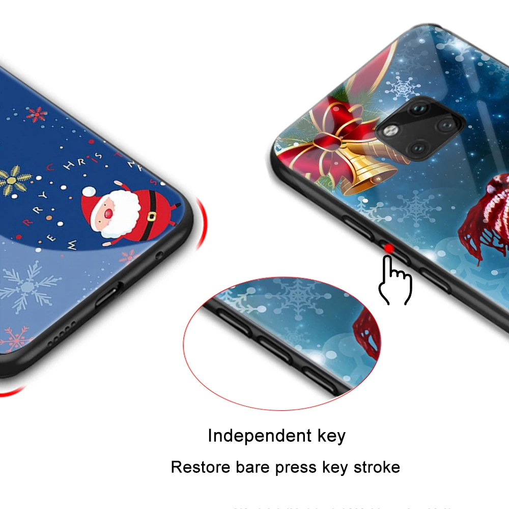 Чехол ciciber Merry Christmas для Huawei P30 P20 Mate 20 30 Lite Pro чехол Honor 10 чехлы из закаленного стекла