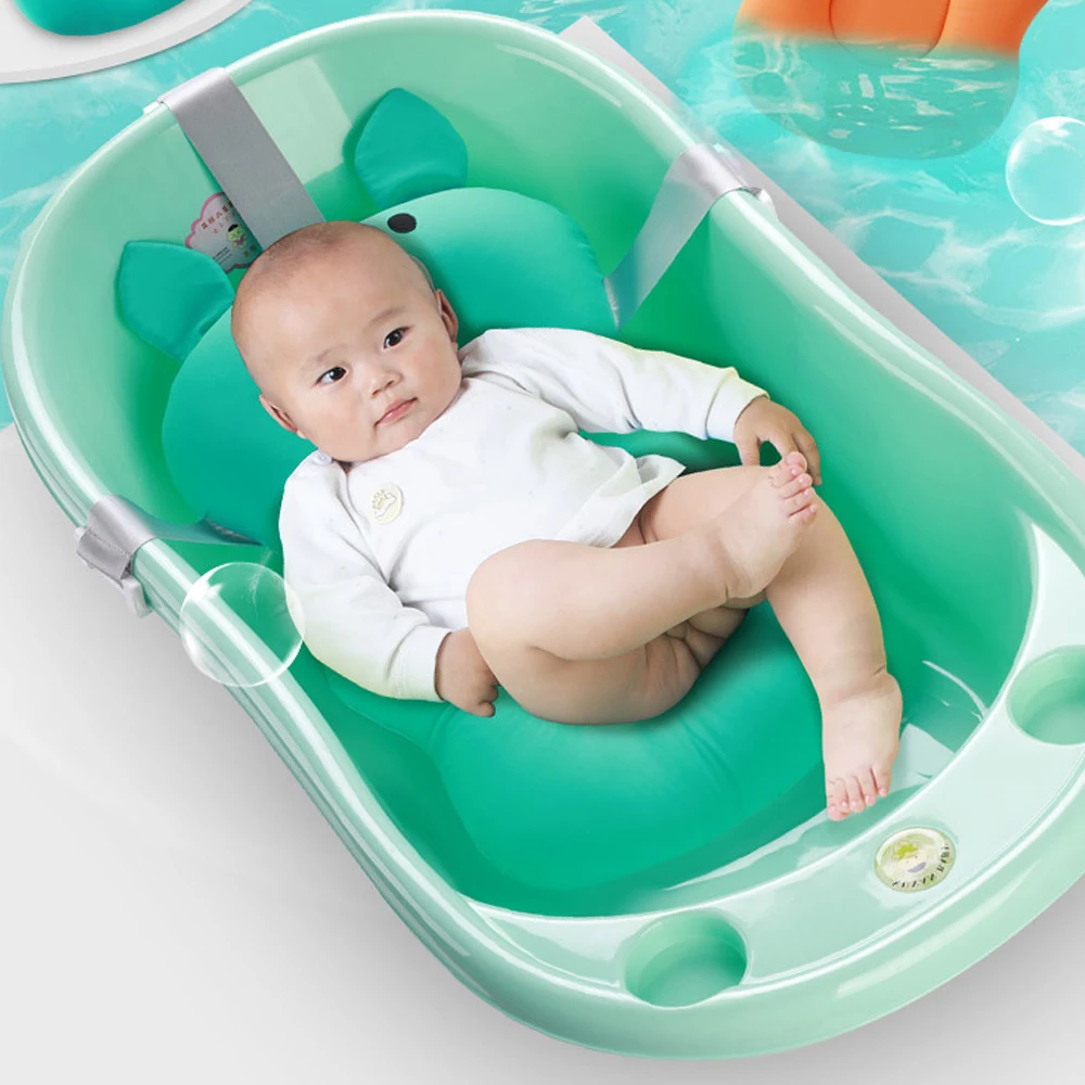 

2020 Newborn Baby Bath Tub Seat Mat Foldable Shower Bath Pad Safety Pillow Bathtub Infant Anti-Slip Soft Support Cushion Mats