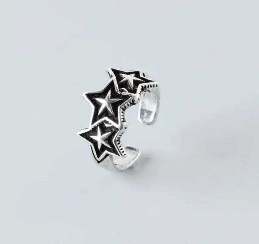 Открытое серебряное кольцо из серебра 925 пробы корейское Ретро тайское серебро