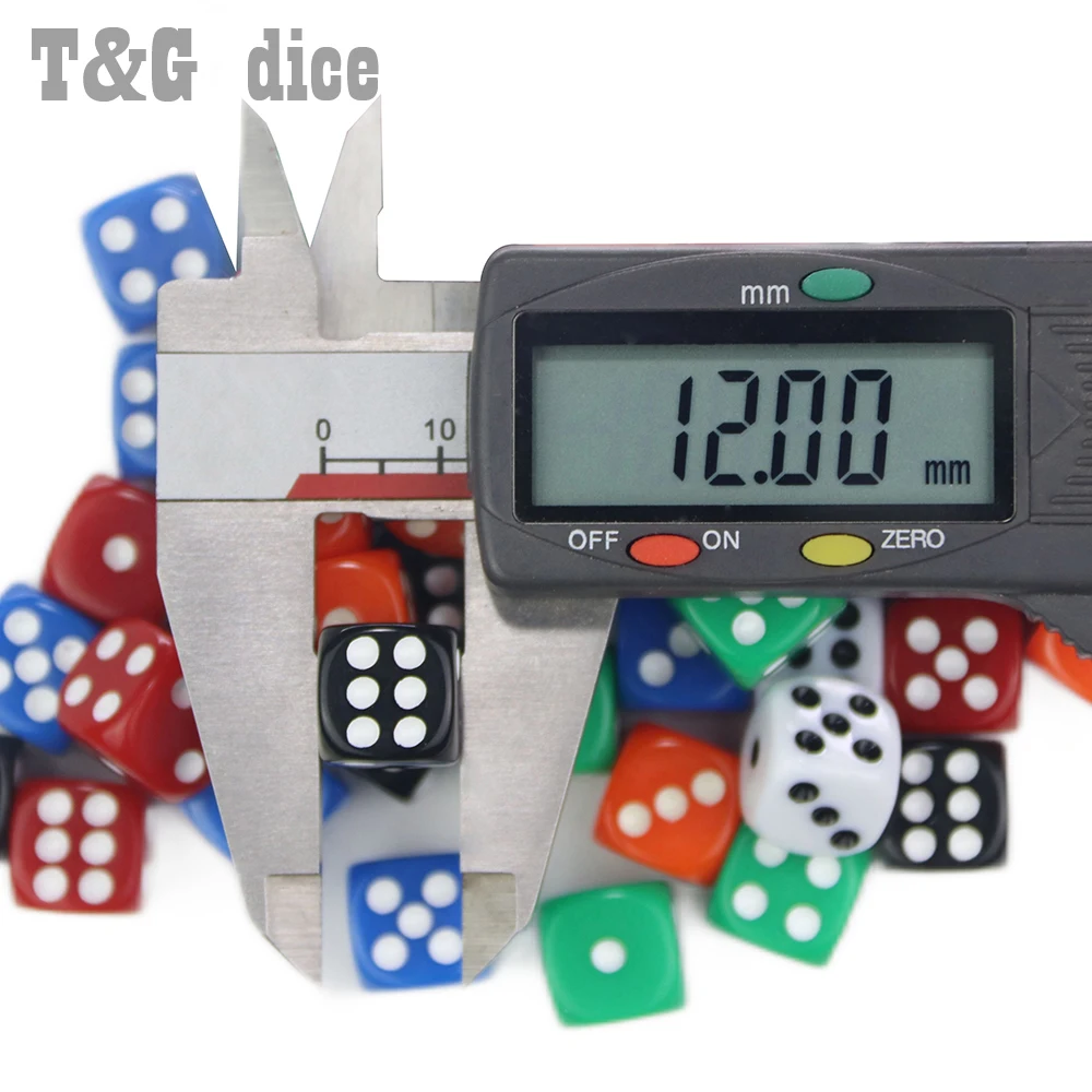 Стандартные пипсы 10 шт 12 мм 6 сторонних высококачественных акриловых круглых