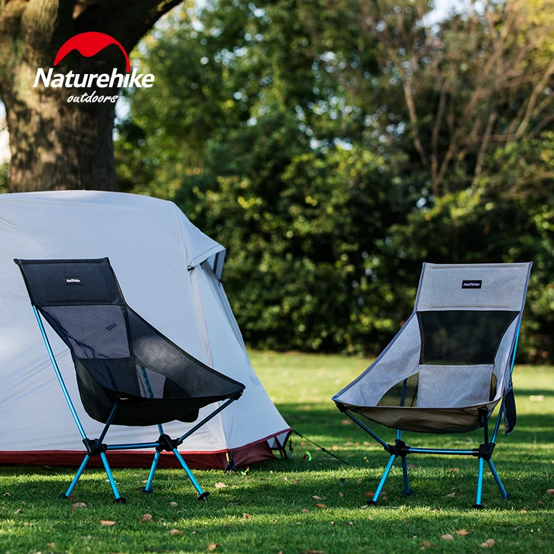 Складной стул Naturehike портативный для рыбалки кемпинга походов барбекю спинка