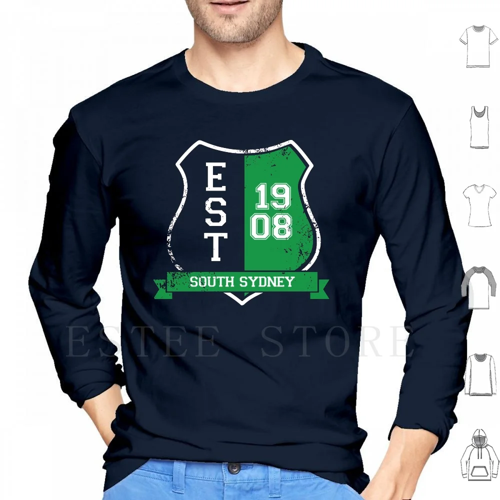 

South Sydney Rugby League : Established Shield Hoodies Long Sleeve South Sydney Rabbitohs Bunnies Australian