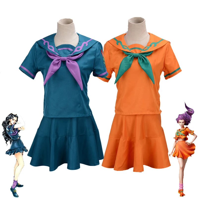 Костюм для косплея аниме JoJo's Bizarre Adventure Yamagishi Yukako женские милые платья костюмы моряка JOJO униформа на