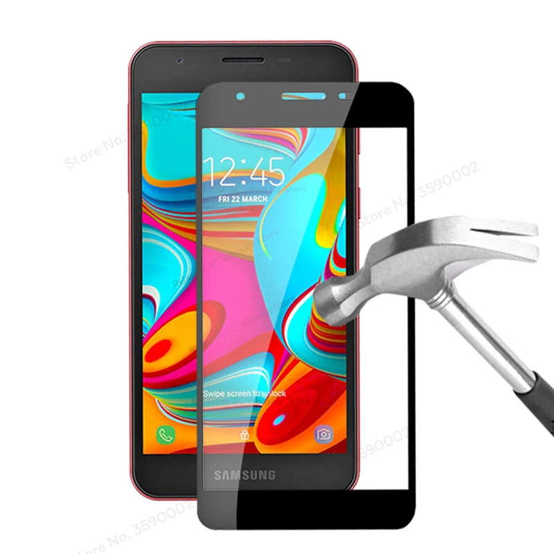 Закаленное стекло с полным покрытием для Samsung a2 core Защитное экрана galaxy a 2 a2core