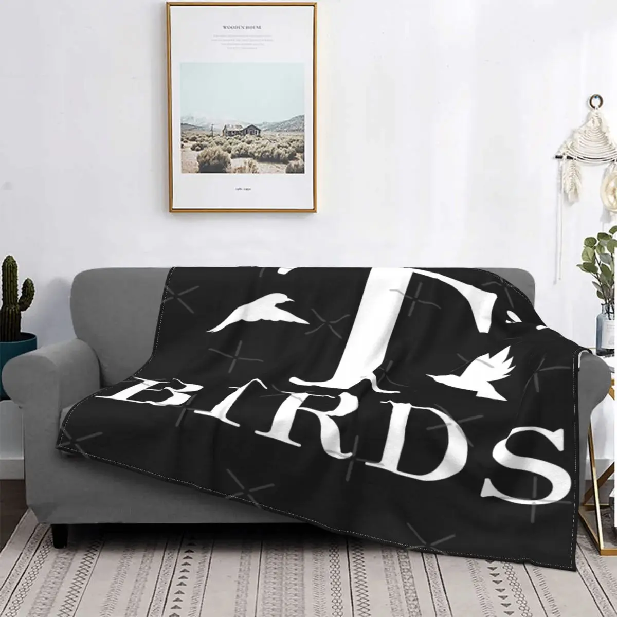 

T Birds-Manta a cuadros para cama, manta doble de felpa de Anime, toalla de playa de lujo