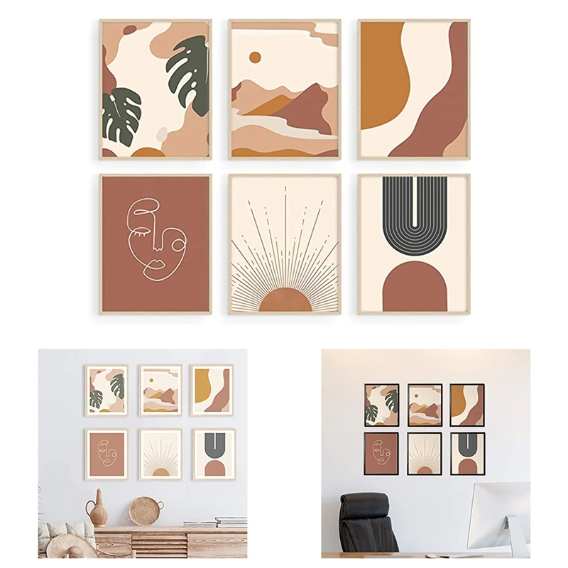 

Декоративные картины, настенные художественные цитаты, современный принт, декоративное искусство, 6 шт., холст без рамы