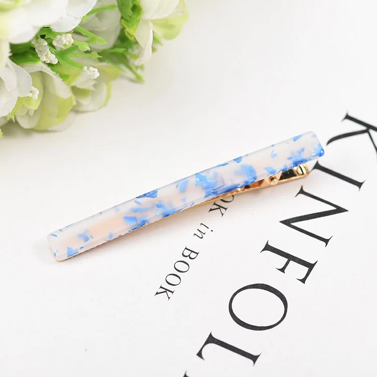 Прямоугольная ацетатная шикарная Минималистичная Милая акриловый зажим для