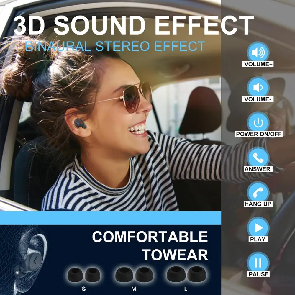 AIRIENX HIFI беспроводные наушники-вкладыши TWS Bluetooth 5,0 наушники водонепроницаемые/небьющиеся наушники для iphone android