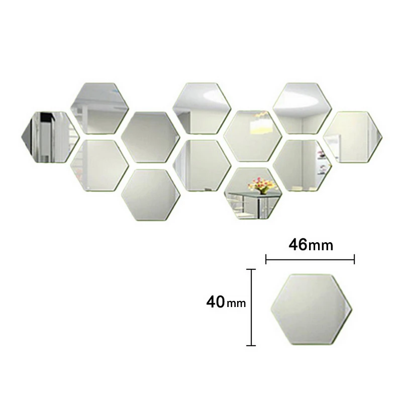 

DIY 3D Mirror Wall Sticker Art Wall Decoration Stickers Hexagon Home Decor Mirror Decor Stickers Self Adhesive Stickers Hot Sale