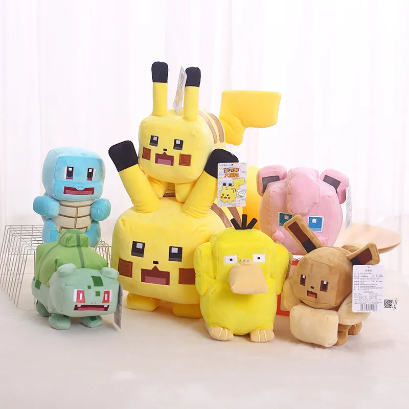 

Новое поступление, игра Pokemon Quest, плюшевая Пикачу, Сквиртл, Бульбазавр, джигги-паф, Eevee, мягкая детская игрушка, Аниме Кукла для рождественског...