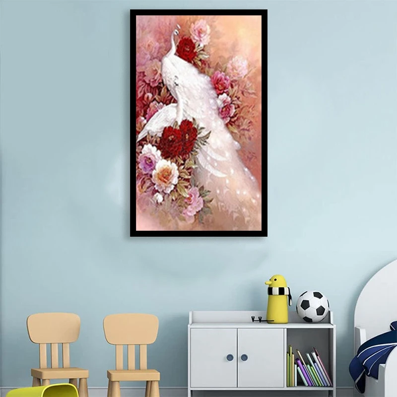 5D DIY алмазная живопись рисование ремесла павлины цветок вышивка мозаика