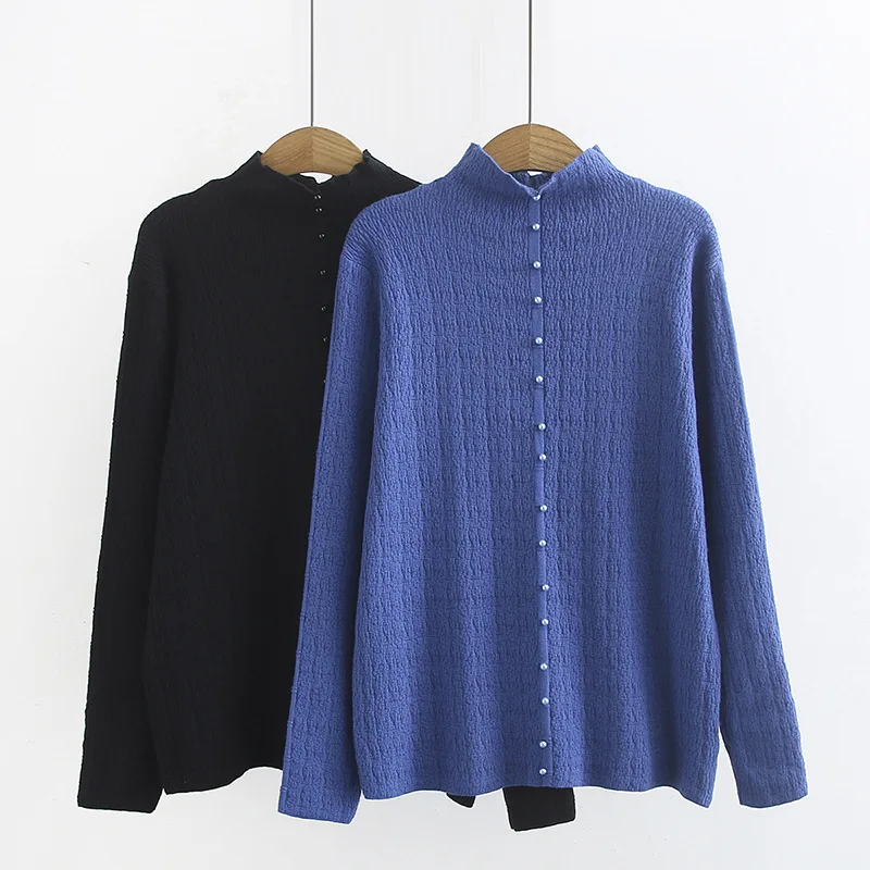 Повседневные незаменимые свитера размера плюс осень 2019 женские модные свободные