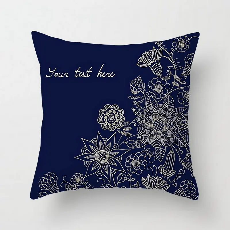 45*45 см Геометрическая Подушка мандалы квадратная полиэфирная наволочка для