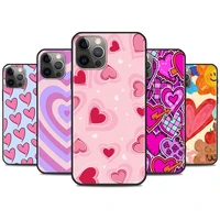 phone case for apple iphone 11 7 xr 12 pro max x 6 6s 8 plus 11pro 12 mini xs 5 5s back cover love heart