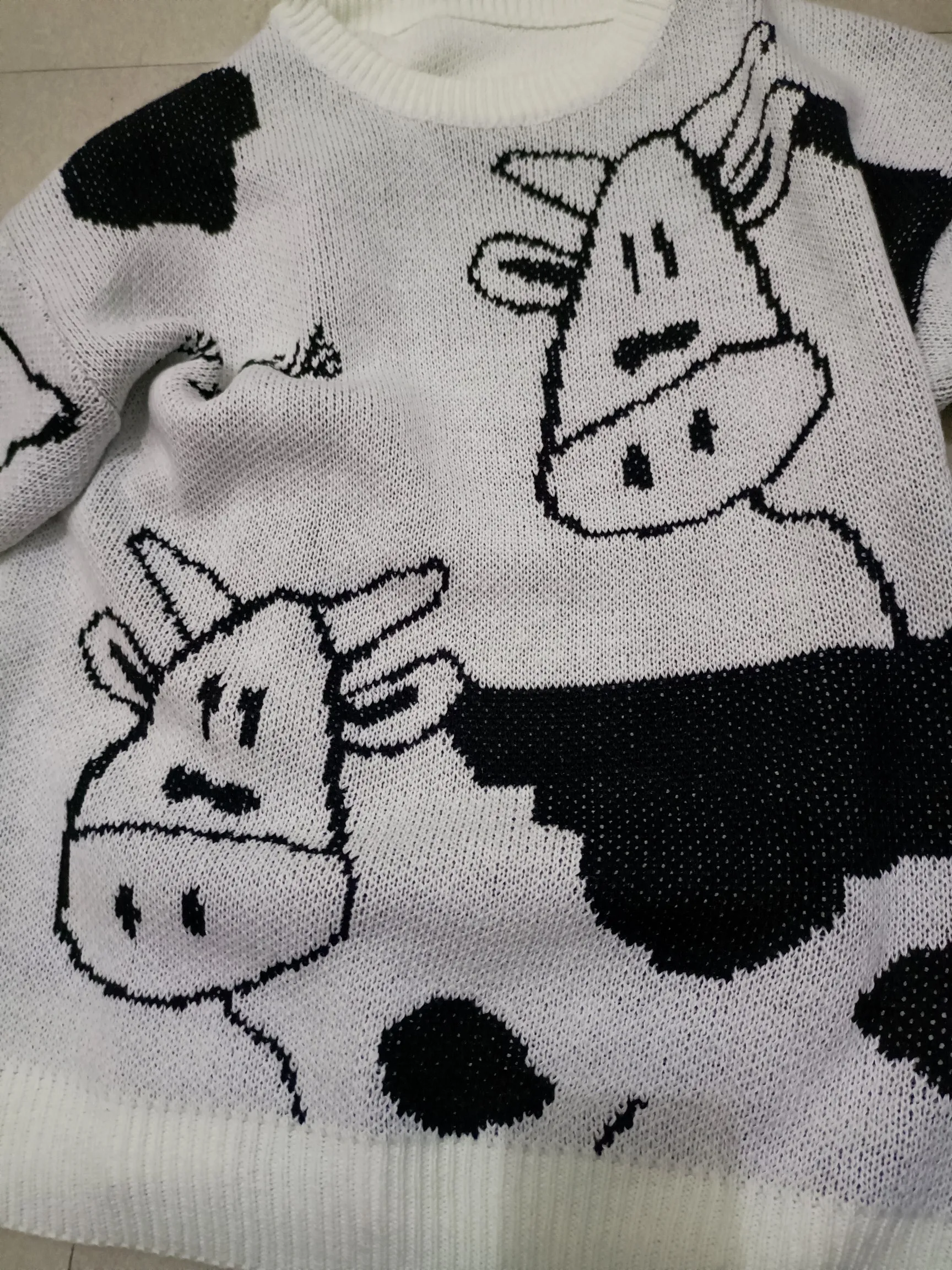 

Harajuku Animal Women Sweaters Vintage O Neck Long Sleeve Female Pullovers 2020 Autumn New Chic Streetwear Sueter Mujer