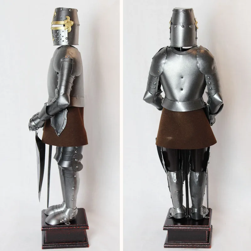 Старинные европейские римские солдаты Броня Воин железная Модель винный ТВ шкаф