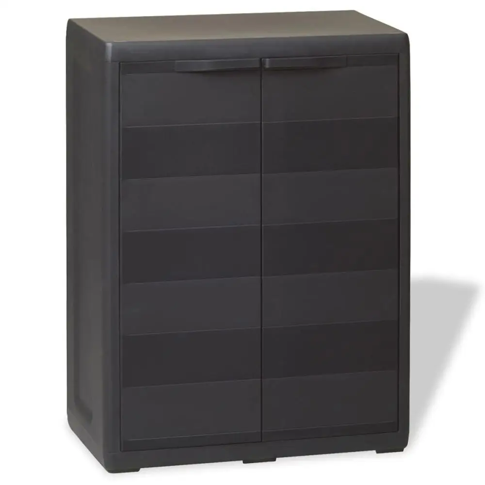 

【USA Warehouse】 Garden Storage Cabinet with 1 Shelf Black