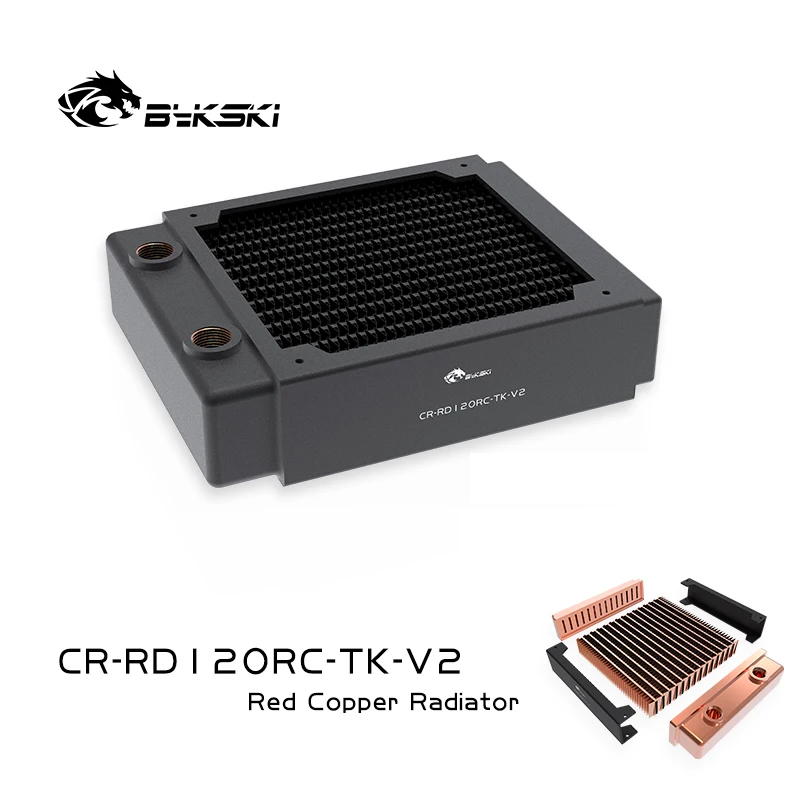BYKSKI 120mm Copper Radiator 40mm Thickness for Water Cooling  for 12cm Fan Water Cooler High performance cooler Radiator