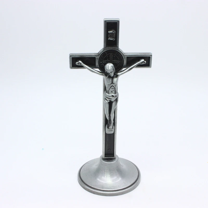

Metal Crucifix Model Church Relics Figurines Crucifix Jesus Christ On The Stan Cross Wall Jesus Christ Home Chapel Decoration