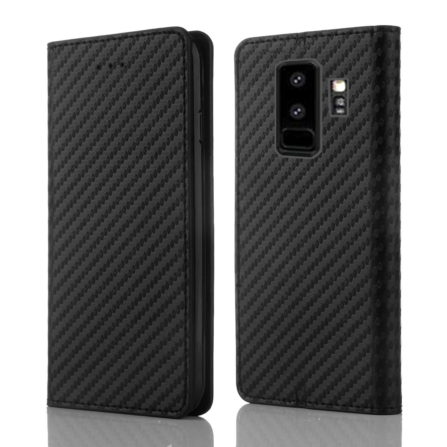 Кожаный чехол LLZ.COQUE с отделениями для карт Sony Xperia Xa Xa1 Z Premium Xz1 флип из углеродного