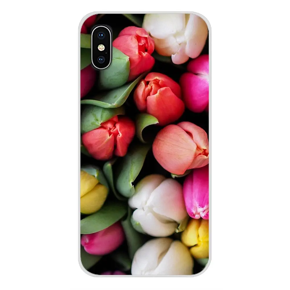 Тюльпан красивые цветы для Samsung Galaxy S3 S4 S5 Mini S6 S7 Edge S8 S9 S10 Lite Plus Note 4 5 8 9 аксессуары