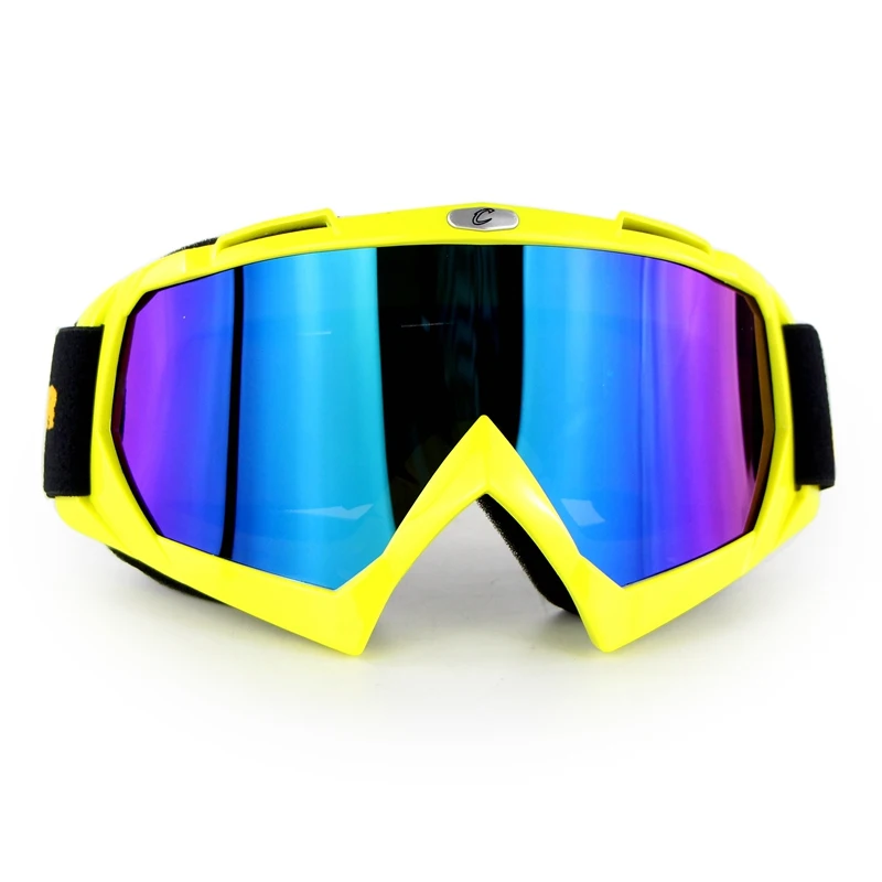yellow rainbow Мотогонок очки Moto MX очки для мотокросса крест поле внедорожные ATV Gafas мотоциклетные солнцезащитные очки lunetes brillen - Цвет: yellow rainbow